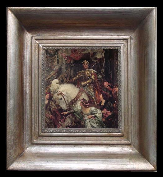 framed  Sir Frank Dicksee The Two Crowns, Ta077-2